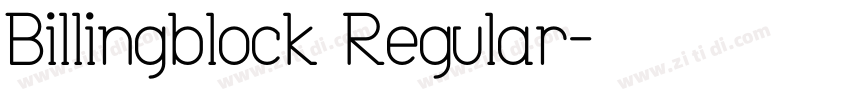 Billingblock Regular字体转换